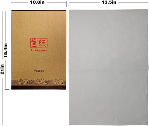 Teagas Japanese Chinese Sumi Ink Brush Writing Painting Calligraphy Rice Paper,13.5 x 21 Inch...