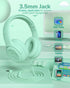 Kids Headphones for School Toddler Wired with Microphone Plug in Bulk Boys Headset Girls 3+ Year Old Green...