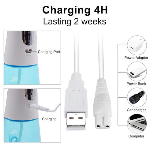 USB Charging Cable for Nicwell, Fairywill, Aquasonic, MOSPRO, Nicefeel, Zerhunt, Oralfree, Waterfloss, Tovendor, Hangsun, Initio, McNaval , Cremax...