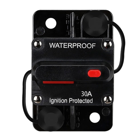 30 AMP Audio Circuit Breaker,12V-48V DC Fuse Holder,30-300A Breaker Switch,Inline Circuit Breaker with Reset Button,for Automotive Marine Boat Aud...
