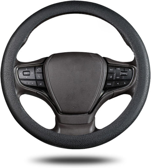 1 PC Car D Shape Round Steering Wheel Cover, Universal 15In Silicone Steering Wheel Cover, Non-Slip Breathable Steering Wheel Protector, Unisex Ca...