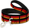Dog Leash German Flag Distressed 6 Feet Long 0.5 Inch Wide...