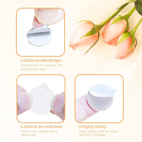 PinCute 400 PCS Wick Stickers for Candle Making, Double-Sided Heat Resistant Candle Wick Stickers, Adhere Steady in Hot Wax...