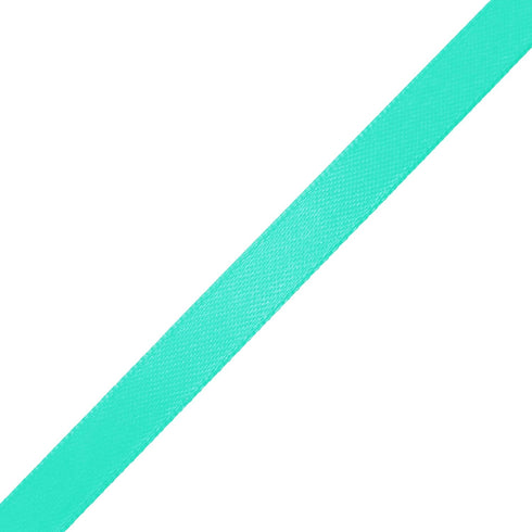 Mandala Crafts Aqua Satin Ribbon for Crafts - 50 Yards 1/4 Inch Wide Fabric Ribbons for Gift Wrapping, Flower Bouquets, Hair Bows, and Wedding Par...