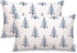 Christmas Pillow Covers 12x20 Inch Set of 2, Blue Xmas Trees White Farmhouse Decorative Throw Pillowcases for Home Sofa Couch Cushion Decoration G...