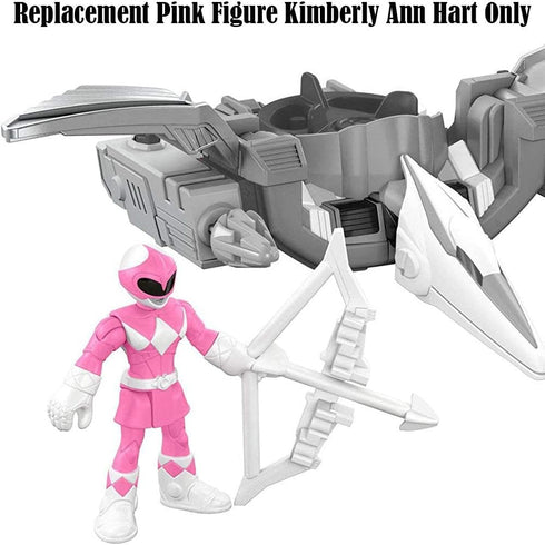Replacement Figure for Imaginext Power Rangers Playset DFX60 - Pink Ranger and Pterodactyl Zord ~ Replacement Pink Figure Kimberly Ann Hart...