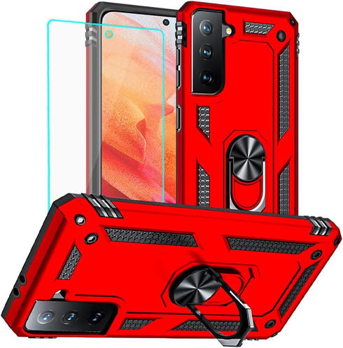 for Galaxy S21 Case: Samsung Galaxy S21 Case ?Not Fit -S21 Plus/FE/Ultra? with HD Screen Protector - Military Grade Protective Cases with Ring for...
