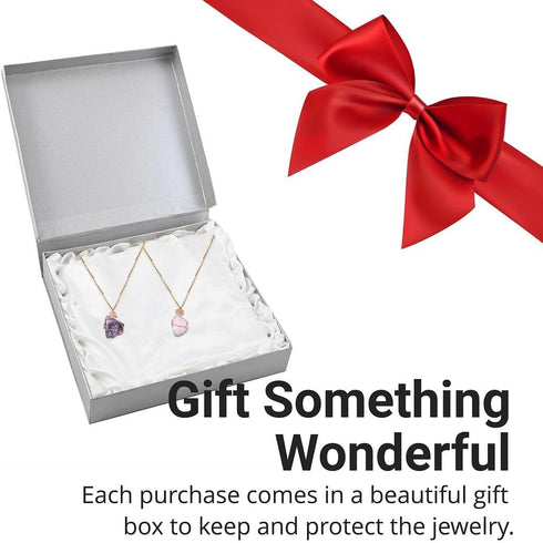 Shop LC Crystal Necklaces - Handmade Healing Amethyst & Rose Quartz, Fluorite & White Crystal, Citrine & Tiger's Eye Raw Gemstone Necklace Sets - ...