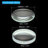 PATIKIL 0.4" (10mm) Focal Length Double Convex and Concave Lens Set, Glass Optically Polished Round Edges Lens for Physics Experiment Classroom, C...