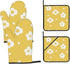 Kitchen Mittens Oven Pot Holders Non Oven Mitts and Potholders Contracted Floral Baking Mitts 4 Pcs (05)...