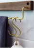 YANGQIHOME 6 Pieces, Brass S Shaped Hooks, Gold Coat Clothes Towel Hangers, Kitchen Pots Pans Coffee Cups Rack Hooks...