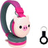 Kid's Bluetooth Headset Cartoon Headphone Wireless FM Headset Music Stereo Headphones Kid's Headphone Over Ear for The Study (Pink-Pig)...