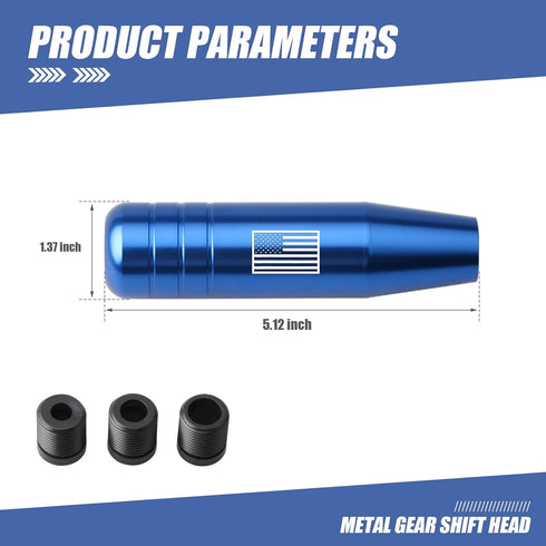 1 PC Car Shift Knob, American Flag Weighted Gear Lever, Metal Shifting Head, Shift Knob Replacement, Automotive Interior Parts, Universal for Most...