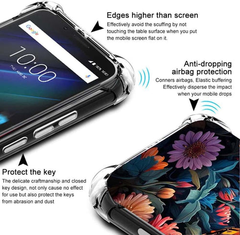 for Galaxy A35 5G Case, Samsung A35 Case,TPU Soft Rubber Four Corners Reinforced Anti-Fall Mobile Phone case Cover for Samsung Galaxy A35 (Butterf...
