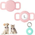 PuppyDoggy 2 Pack Airtag Holder for Collar, Dog Cat Tracker Case, Silicone Airtag Case Waterproof, Scratch-Resistant, Anti-Lost & 1 Pack AirTag Ke...