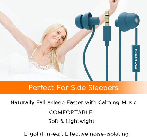 Sleep Earplugs - Noise Isolating Ear Plugs Sleep Earbuds Headphones with Unique Total Soft Silicone Perfect for Insomnia, Side Sleeper, Snoring, A...