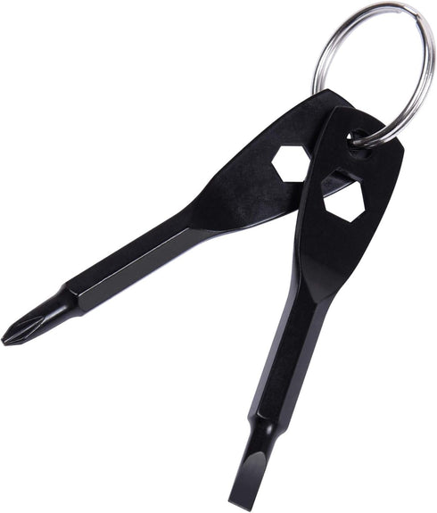 Portable Keychain Screwdriver, Wisdompro 4-in-1 Multifunction Repair Tool Pocket Screwdriver Set with Phillips, Slotted and Hex Wrench, Gift for M...