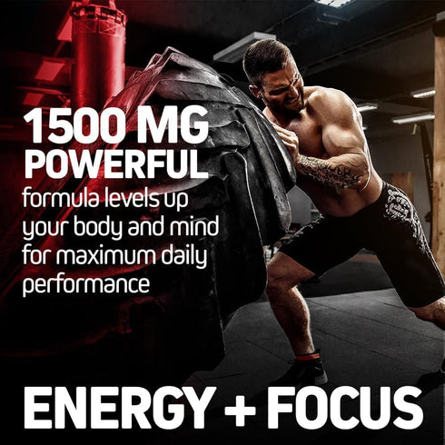 Herbtonics Korean Red Panax Ginseng 1500mg - Energy Supplement for Peak Performance, Focus & Vitality - High Potency Ginseng Root Extract - 120 Ve...