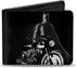 DC Comics Wallet, Bifold, The Batman and Batcycle Pose Black White, Vegan Leather...