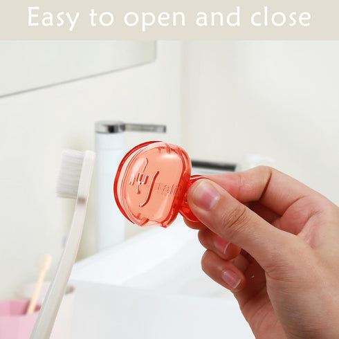 4 Pack Toothbrush Protector Caps: Portable Dustproof Brush Head Covers for Travel & Home Use - Universal Fit for Electric & Manual Brushes (Blue, ...
