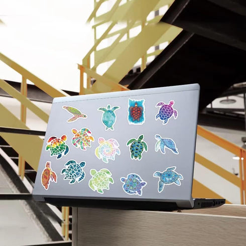 Cute Cartoon Sea Turtle Stickers 50 Pcs Trendy Style Stickers Laptop Stickers Pack Cool Sticker for Pad MacBook Car Snowboard Bicycle Luggage Wate...