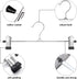 NORTHERN BROTHERS Pants Hangers 12 Pack Skirt Hangers with Clips Metal Adjustable Hanger for Pants Trousers Men Women Kids Clothes...