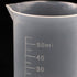 6 Pack 50ml Lab Plastic Graduated Beaker Transparent Measuring Beaker Cup Mixing Cup Liquid Container for Science Lab...
