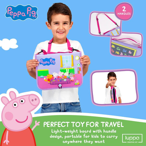 Peppa Pig Toddler Busy Board – Montessori toys for 1 2 3 4 Year Old, Educational Activity Sensory Board for Preschool Learning Fine Motor Skills, ...