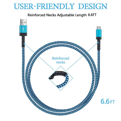 AILKIN Micro USB Cable 6ft Long, Best Replacement USB to Micro-USB Android Cord Fast Charging for Kindle Fire Tablets and Kindle E-Readers [Newest...