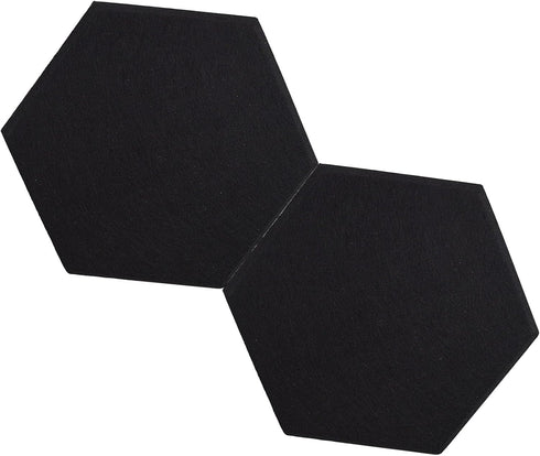 Hexagon Felt Bulletin Board, 8.7"x7.5"x0.35" 2 Pack Self-Adhesive Tiles Pin Board for Office Home School Decor Stickers Memos Photos Display(BK-19...