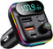Bluetooth Adapter for Car, Wireless FM Radio Transmitter, Wireless Bluetooth 5.0, MP3 Music Player, QC3.0 + PD 20W USB Car Charger, 7 Colors LED B...