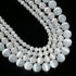 Yochus 8mm White cat-Eye Round Loose Beads Natural Stone Beads for Jewelry Making...
