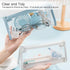 4 PCS Pencil Cases Pen Pouch Clear Transparent Marker Pouch with Zipper, Exam Pencil Storage Bag Travel Cosmetic Makeup Bag, Stationery Toiletries...