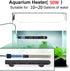 Mylivell Aquarium Heater Adjustable Submersible Fish Tank Heater 50W for 10-25 Gallon Small Aquarium Heater Mini Fish Betta Turtle Tank Heater The...