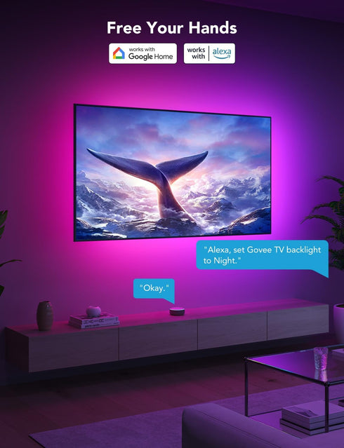 Govee TV LED Backlight, RGBIC LED Lights for TV, Smart TV LED Backlight for 40-50inch TVs, Music Sync, Wi-Fi Bluetooth & App Control, Works with A...