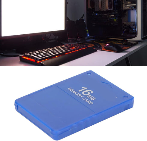 Yoidesu Memory Card for PS2, 16MB High Speed Game Memory Card Plug and Play External Data Card for 2 PS2 Game Console(Blue)...