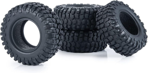 RC-Hub 4PCS 1.0" Crawler Tires Micro Rubber Tires for 1/24 Axial SCX24 90081 AXI00001 AXI00002 AXI00005 AXI00006 RC Crawler Car (50mm)...