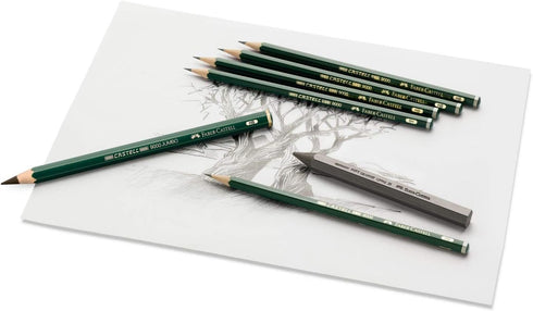 Faber-Castell 119003 – Box of 12 Castell 9000 3B Graphite Pencils...