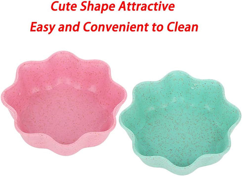 3 Pcs Hamster Food Bowl Small Cute Shape Food Dish for Hamster Rat Mice and Other Small Animals (Pink, Green and Blue)...