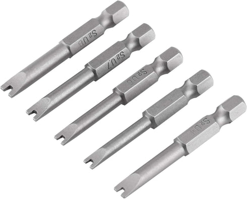 U Shaped Screwdriver Bit Set, 5 Pcs S2 Alloy Steel 50mm Length 1/4" Hex Shank U shaped Magnatic Screwdriver Bits Set U Shaped Magnetic Power Tools...
