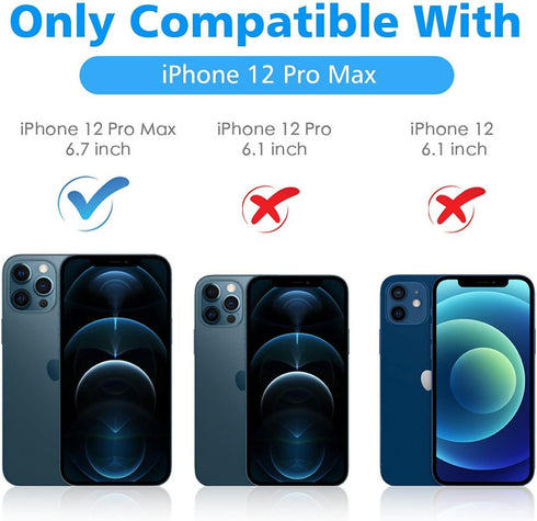 imluckies Camera Lens Protector for 6.7" iPhone 12 Pro Max Tempered Glass, HD Clear & 9H Hardness, Case-Friendly, Scratch Resistant, Easy Installa...