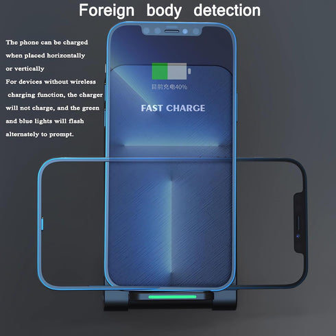 Wireless Charging Stand Wrotgt 15w Wireless Phone Charger Compatible with Qi Charger Wireless iPhone Charger Stand,Phone Charger Stand for iPhone,...