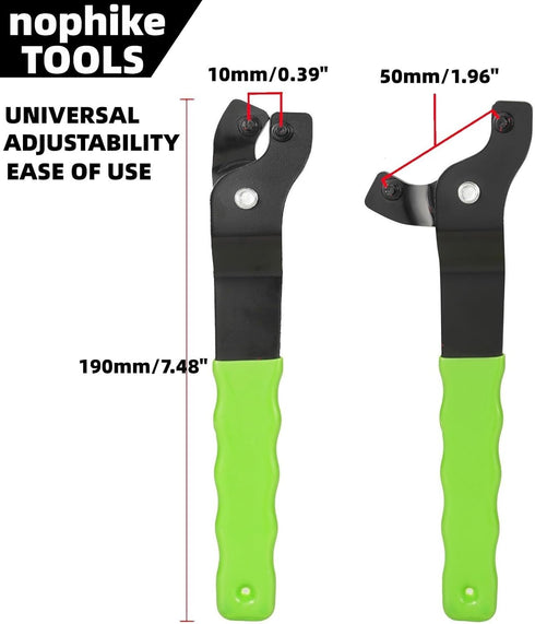 Angle Grinder Universal Adjustable Spanner(10-50mm) with 5/8"-11 Flange Nut?Compatible with Makita, Dewalt, Bosch, Hitachi, Milwaukee, Metabo and ...
