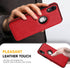 Classy Design Luxury Leather Phone Case for iPhone XR Non-Slip Grip Full Body Ultra Slim Protective Case 6.1 Inch (Red)...