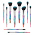 Makeup Brushes, 10PCs Professional Cosmetic Brush Set Special Shiny Foundation Face Powder Brush Eyeshadows Blending Blush Brushes Colorful Plasti...