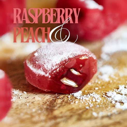 Cavendish & Harvey | Raspberry & Peach Filled Hard Candy Drops | 6 Ounce Tin...