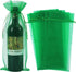 HRX Package 30pcs Organza Wine Bags, Sheer Mesh Wine Gift Pouches Bottle Covers Dresses with Drawstring for Christmas (Green)...