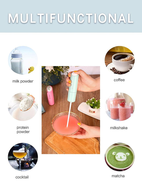 Handheld Electric Formula Stirrer,Electric Milk Frothers,Handheld Drink Mixer (Pink)...