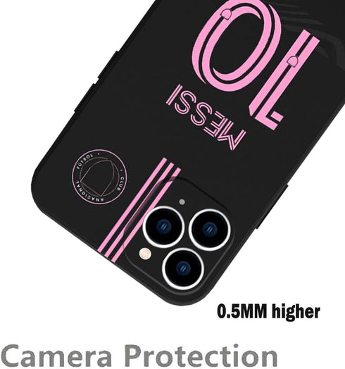 ZERMU for iPhone 14 Plus Case, Lione%l Mess%i Super Soccer Star Miam-i #10 Case Full Protection Soft Silicone TPU Shock Absorption Bumper Cover Ph...