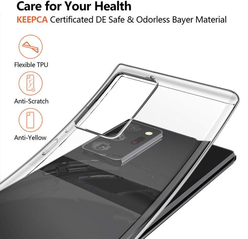 Galaxy Note 20 Ultra 5G Slim Case,Thin TPU Soft Silicone Flexible Skin Gel Shockproof Anti-Scratch Protective Cases Cover for Samsung Note 20 Ultr...